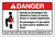 Danger: ANSI Strictly No Passengers Are Allowed to Travel on Tractor - Label