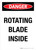 Danger: Rotating Blade Inside Portrait - Wall Sign