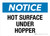 Notice: Hot Surface Under Hopper Landscape - Wall Sign