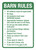 Barn Rules Portrait - Wall Sign