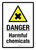 Danger: Harmful Chemicals with Hazard Icon Portrait - Wall Sign