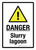 Danger: Slurry Lagoon with Hazard Icon Portrait - Wall Sign