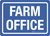 Farm Office Blue Landscape - Wall Sign