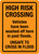 High Risk Crossing - Unsafe To Cross In Flood Portrait - Wall Sign