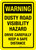 Warning: Dusty Road Visibility Hazard Drive Carefully Portrait - Wall Sign