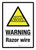 Warning: Razor Wire with Hazard Icon Portrait - Wall Sign