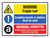 Warning: Fragile Roof - Crawling Boards or Ladders Must Be Used Landscape - Wall Sign