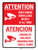 Attention: Video Camera Surveillance On Duty At All Times Bilingual Spanish Portrait - Wall Sign