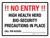 No Entry! - High Health Herd Bio-security Precautions In Place Landscape - Wall Sign