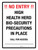 No Entry! - High Health Herd Bio-Security Precautions In Place Portrait - Wall Sign