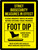 Strict Biosecurity Measures In Effect: Disinfect Boots in Foot Dip Portrait - Wall Sign