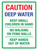 Caution: Deep Water - Keep Hands Out Of Water Portrait - Wall Sign
