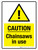 Caution: Chainsaws In Use Portrait - Wall Sign