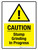 Caution: Stump Grinding In Progress Portrait - Wall Sign