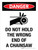 Danger: Do Not Hold The Wrong End Of A Chainsaw with Icon Portrait - Wall Sign