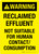 Warning: Reclaimed Effluent Not Suitable For Human Contact Consumption Portrait - Wall Sign