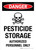 Danger: Pesticide Storage Authorized Personnel Only Portrait - Wall Sign