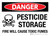 Danger: Pesticide Storage Fire Will Cause Toxic Fumes Landscape - Wall Sign
