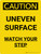 Caution: Uneven Surface Watch Your Step Portrait - Wall Sign