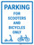 Parking For Scooters and Bicycles Only Portrait - Wall Sign