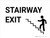 Stairway Exit with Icon Landscape - Wall Sign