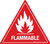 Flammable Fire Red Yield - Floor Sign