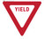 Red-White Inverse Yield - Floor Sign