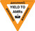 Warning: Yield to AMRs with Icon Inverse Yield - Floor Sign