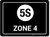 5S Zone 4 Black Rectangular - Floor Sign