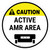 Caution: Active AMR Area with Icon Circular - Floor Sign