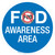 FOD Awareness Area Blue Circular - Floor Sign
