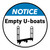Notice: Empty U-Boats with Icon Circular - Floor Sign