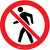 No Pedestrians Icon Circular - Floor Sign