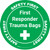 Safety First: First Responder Trauma Bags with Icon Circular - Floor Sign