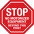 STOP: No Motorized Equipment Beyond This Point Stop Sign - Floor Sign