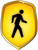 Pedestrian Shield - Floor Sign