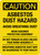 Caution: Asbestos Dust Hazard Avoid Breathing Dust Portrait - Wall Sign