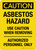 Caution: Asbestos Hazard - Use Caution When Removing Portrait - Wall Sign
