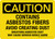 Caution: Contains Asbestos Fibers - Avoid Creating Dust - May Cause Serious Bodily Harm Landscape - Wall Sign