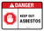 Danger: ANSI Asbestos Keep Out with Icon Landscape - Wall Sign