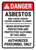 Danger: ANSI Asbestos May Cause Damage To Lungs Wear Respiratory Protection Portrait - Wall Sign