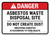 Danger: ANSI Asbestos Waste Disposal Site - Do Not Create Dust Landscape - Wall Sign