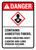 Danger: ANSI Contains Asbestos Fibers Avoid Creating Dust Cancer And Lung Disease Hazard Portrait - Wall Sign