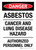 Danger: Asbestos Cancer And Lung Disease Hazard Portrait - Wall Sign
