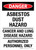 Danger: Asbestos Dust Hazard Cancer And Lung Disease Hazard Authorized Personnel Only Portrait - Wall Sign