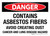Danger: Contains Asbestos Fibers Avoid Creating Dust Cancer And Lung Disease Hazard Landscape - Wall Sign