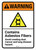 Warning: ANSI Contains Asbestos Fibers - Avoid Creating Dust Cancer And Lung Disease Hazard with Icon Portrait - Wall Sign