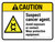 Caution: ANSI Suspect Cancer Agent - Avoid Exposure Or Contact Landscape - Wall Sign
