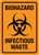 Biohazard Infectious Waste with Icon Portrait - Wall Sign