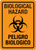 Biological Hazard with Icon Bilingual Portrait - Wall Sign